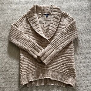 GAP Beige Cowl Neck Sweater
